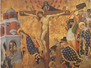 Henri Bellechose Christ on the Cross with the Martyrdom (mk05) oil painting image